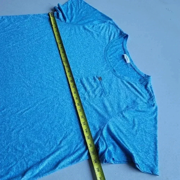 $55 Calvin Klein Performance Shirt Blue White Stretch Short Sleeve Plus Size 3X - Picture 3 of 11